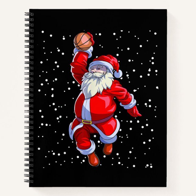 Carnet Chemise de Noël de basket Hommes garçons Basketbal (Devant)