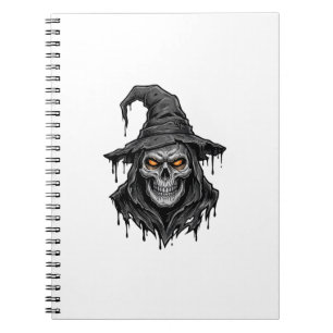 Carnet Chemise Halloween Chapeau De Sorcière Crâne Gravur