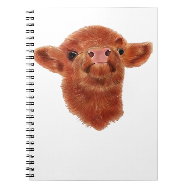 Carnet Chemise T surdimensionnée de la vache Highland (Devant)