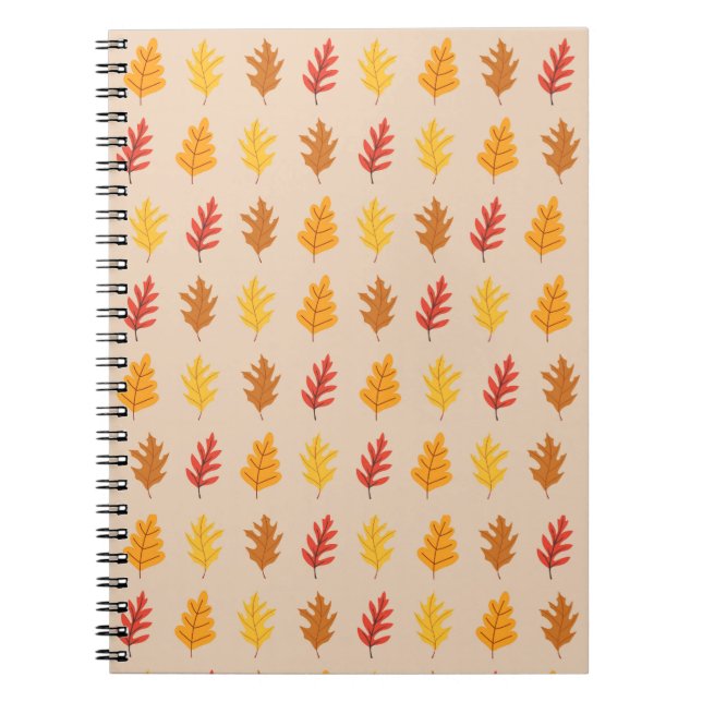 Carnet Chêne d'automne Feuilles (Devant)
