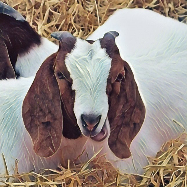 CARNET CHÈQUE CUTE (An art design of a cute Boer Goat. The breed originating from South Africa.)