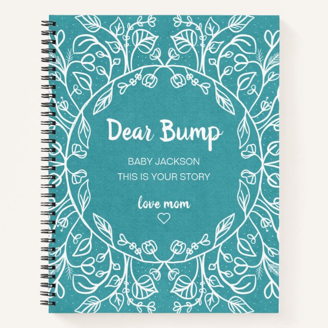 Carnet Cher Bump Floral Pregnancy KeepsJournal (Devant)