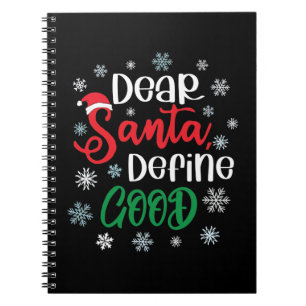Carnet Cher Père Noël Définir bon Noël drôle