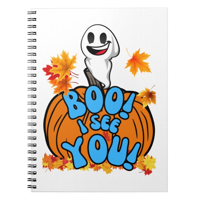 Carnet Chérie Halloween fantôme Boo ! Je Te Vois ! Autoco (Devant)