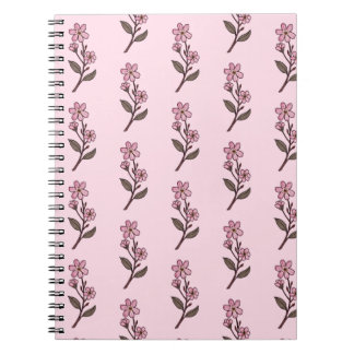 Carnet Cherry Blossom - Motif rose
