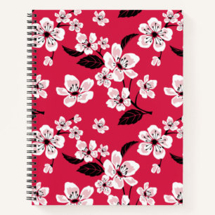 CARNET CHERRY BLOSSOM - SAKURA (ROUGE)