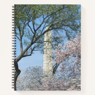 Carnet Cherry Blossoms et le monument de Washington à DC