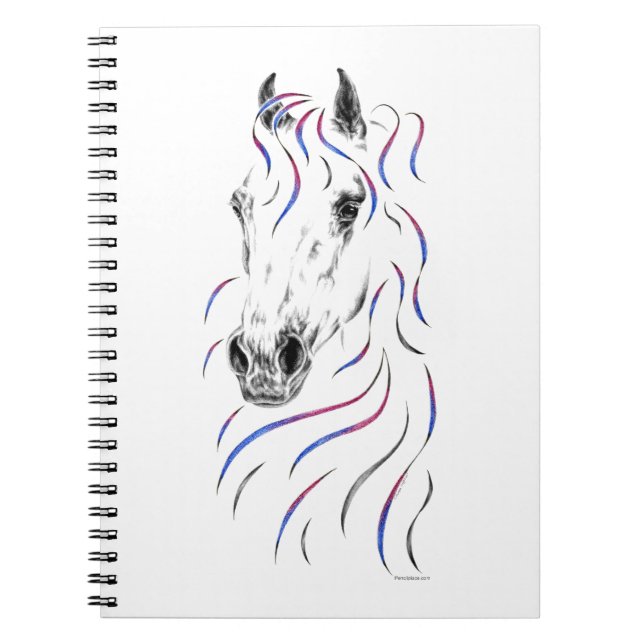 Carnet Cheval arabe élégant (Devant)