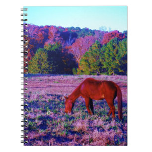 Carnet Cheval Brown en Grass violet