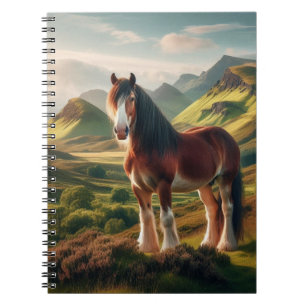 Carnet cheval Clydesdale des Highlands d'Écosse