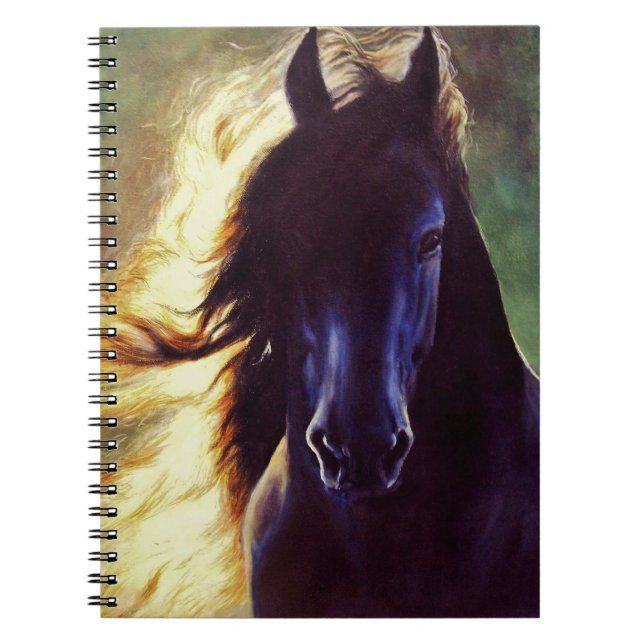 Carnet Cheval de noir "de lueur frisonne", étalon (Devant)