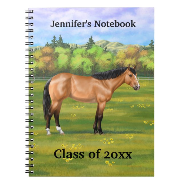 Carnet Cheval du Quartier des Dun Buckskin (Devant)