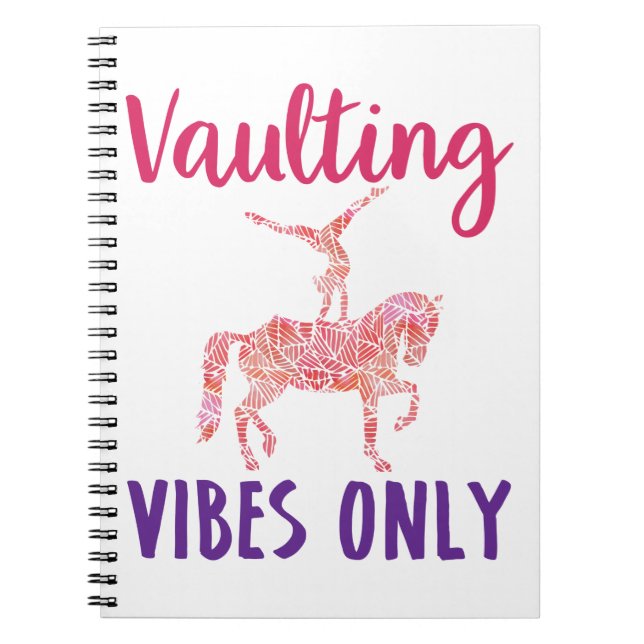 Carnet Cheval Equestre Vaulting Gymnastique acrobatique (Devant)