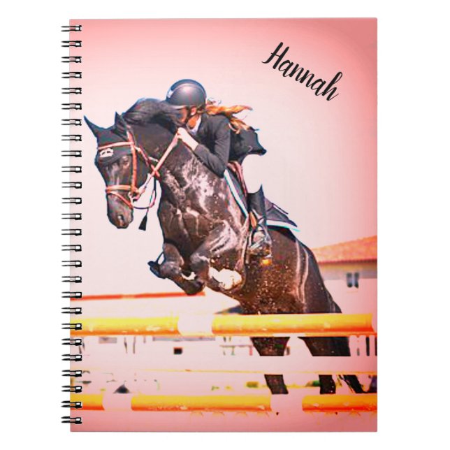 Carnet Cheval et cavalier Chasseur Jumper Equestrier Cust (Devant)