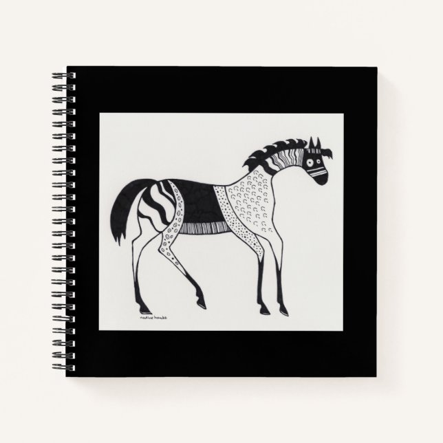 Carnet cheval inspiré de la Grèce Mycénienne (Devant)