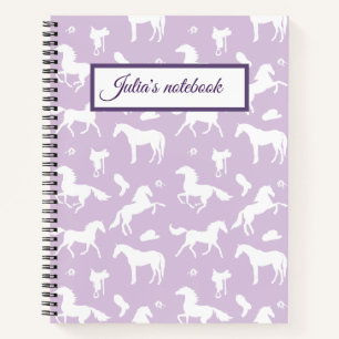 Carnet Cheval Nom personnalisé Equestrian Cadeau