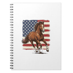 Carnet Cheval Patriotique Vintage Création Vectorielle We