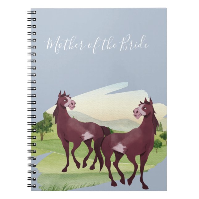Carnet Cheval Pays Thématique Western Rustic Mariage (Devant)