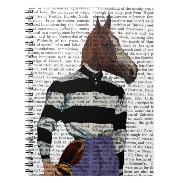 Carnet Cheval Racing Jockey Portrait (Devant)