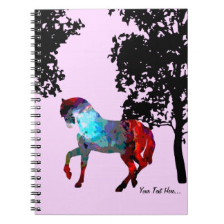 Carnet Cheval rose d'enfants