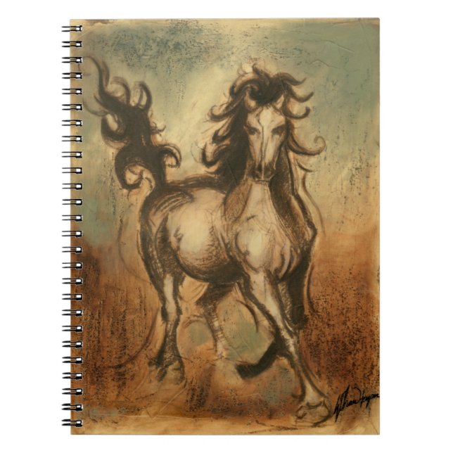 Carnet Cheval sauvage et couleurs chaudes (Devant)