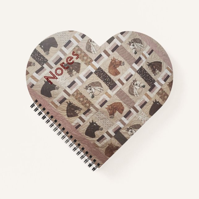 Carnet Cheval surface composée avec texte (Devant)