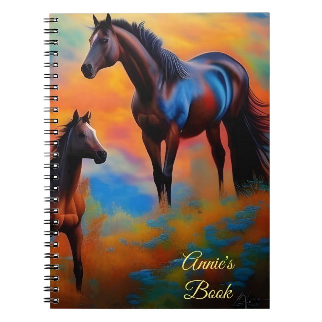 Carnet Chevaux sauvages *personnalisez* (Devant)