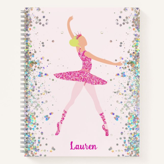 Carnet Cheveux clair Robe Parties scintillant rose Baller (Devant)