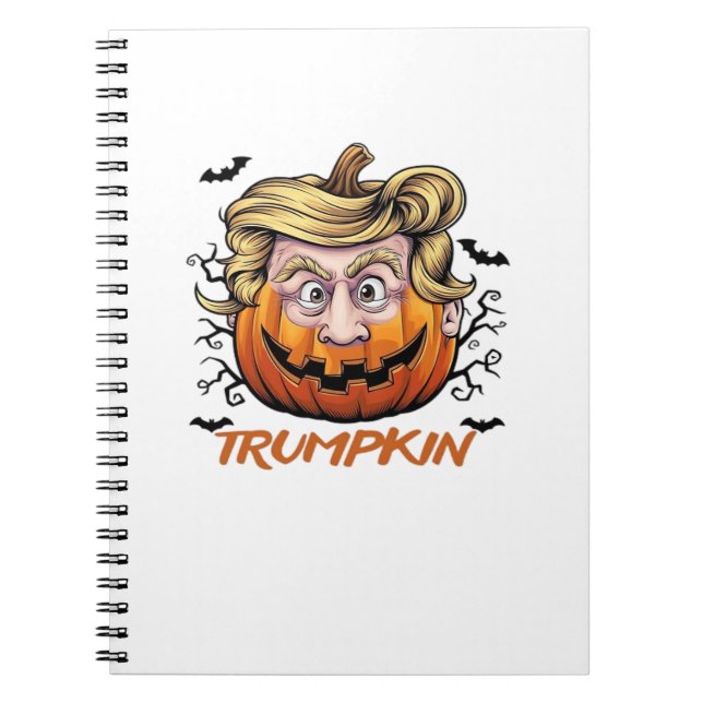 Carnet Cheveux drôle de Citrouille Halloween Boo - Humour (Devant)