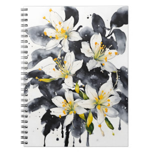 Carnet Chèvrefeuille - Fleurs à l'aquarelle