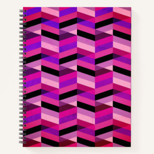 Carnet Chevron Abstrait/Herringbone Purples et violets