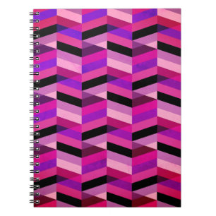 Carnet Chevron Abstrait/Herringbone Purples et violets