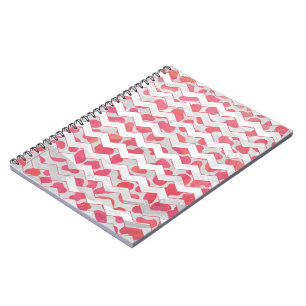 Carnet ChevronDalmatien rose et blanc