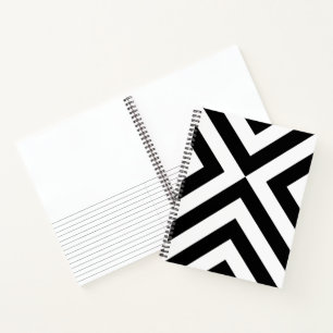 Carnet Chevrons noirs et transparents Notes d'esquisse