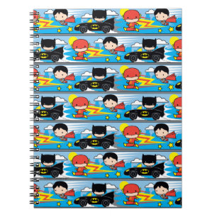 Carnet Chibi Flash, Superman et Batman Racing Motif