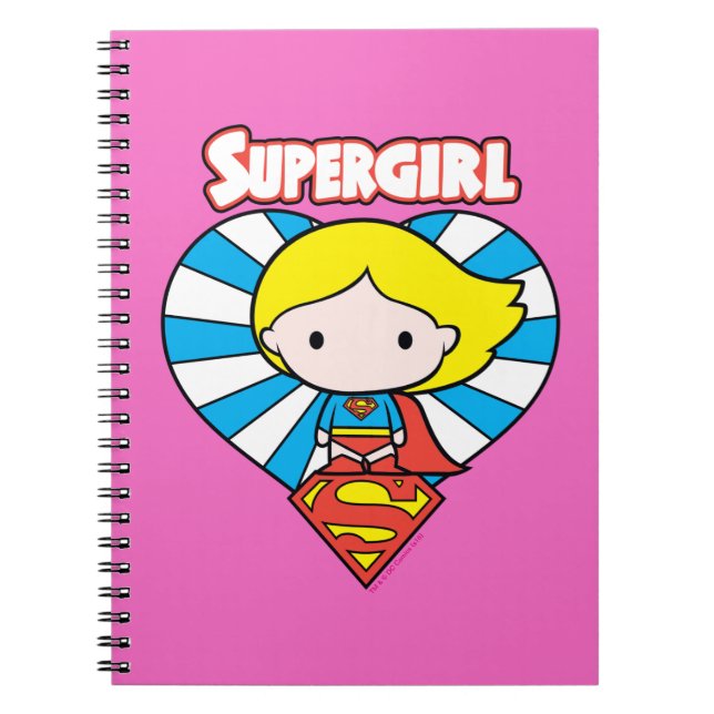 Carnet Chibi Supergirl Starburst Coeur et logo (Devant)