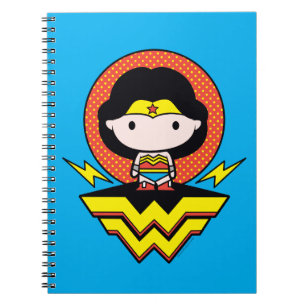 Carnet Chibi Wonder Woman avec Pois et logo
