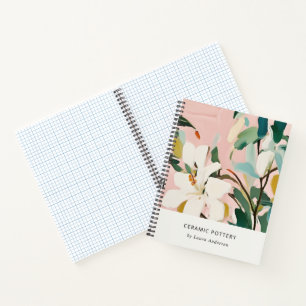 Carnet Chic Boho coloré rose Turquoise vert peint Floral