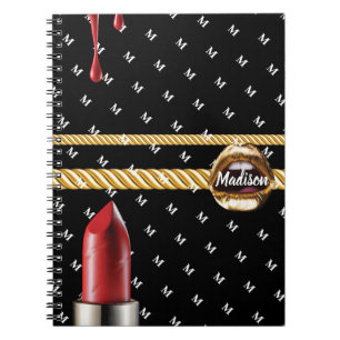 Carnet Chic Custom stylish lèvres Cadeau Anniversaire Bea