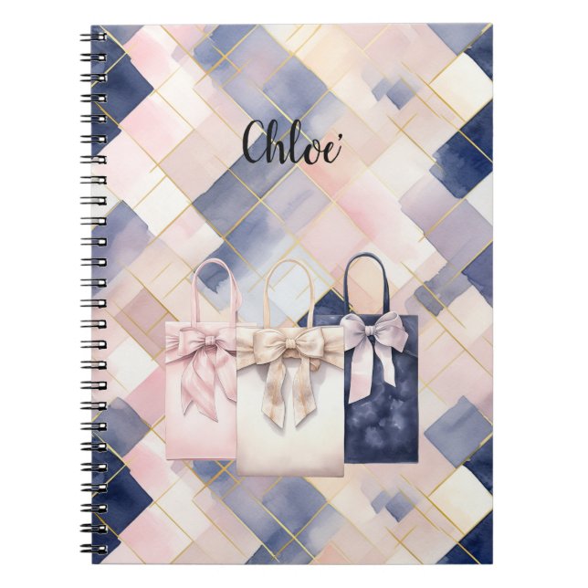 Carnet Chic French Blue Pink Gift Bags (Devant)