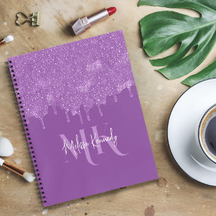 Carnet Chic Girly Purple Parties scintillant Drivers Mono