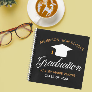 Carnet Chic Graduation Autographe Keepsaké Black Guest