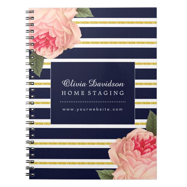 Carnet chic minable personnalisable de concepteur (Devant)