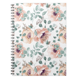 Carnet Chic Rose Aquarelle Fleurs