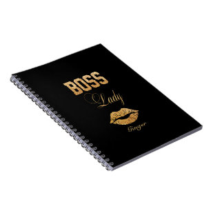 Carnet Chic Rose Parties scintillant or BOSS Lady Typogra