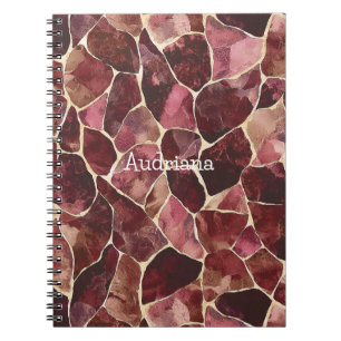 Carnet Chic rouge de Bourgogne Abstrait