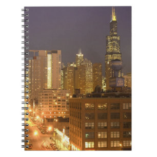 Carnet Chicago, Illinois, vue panoramique depuis West Loo