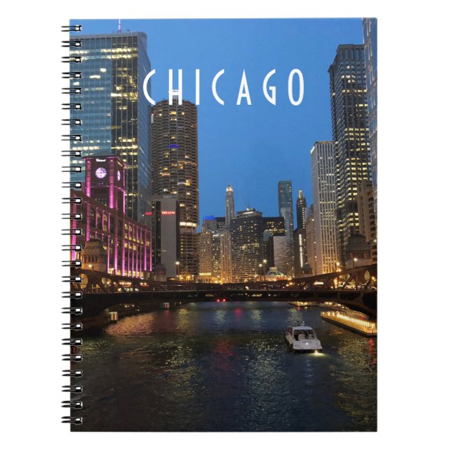 Carnet Chicago River la nuit (Devant)