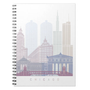 CARNET CHICAGO SKYLINE POSTER PASTEL