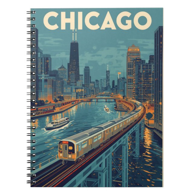 Carnet Chicago Skyline Travel (Devant)
